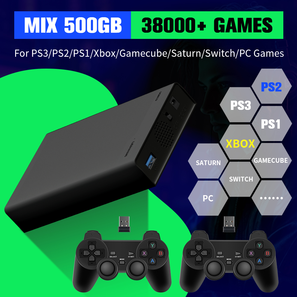 Gaming Console Stick - 500G Game Hard Drive With 38000+Games