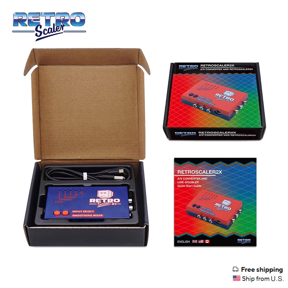 Gaming Console All In One - RetroScaler2x Composite SV YPBPR to HDMI