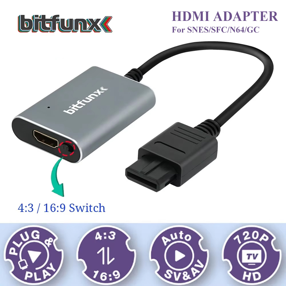 Bitfunx 720P Svideo / AV To HD - Gaming Console All In One review and price