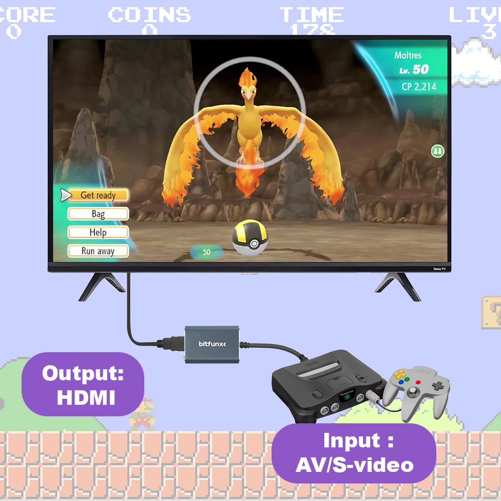 Bitfunx 720P Svideo / AV To HD - Gaming Console All In One review and price
