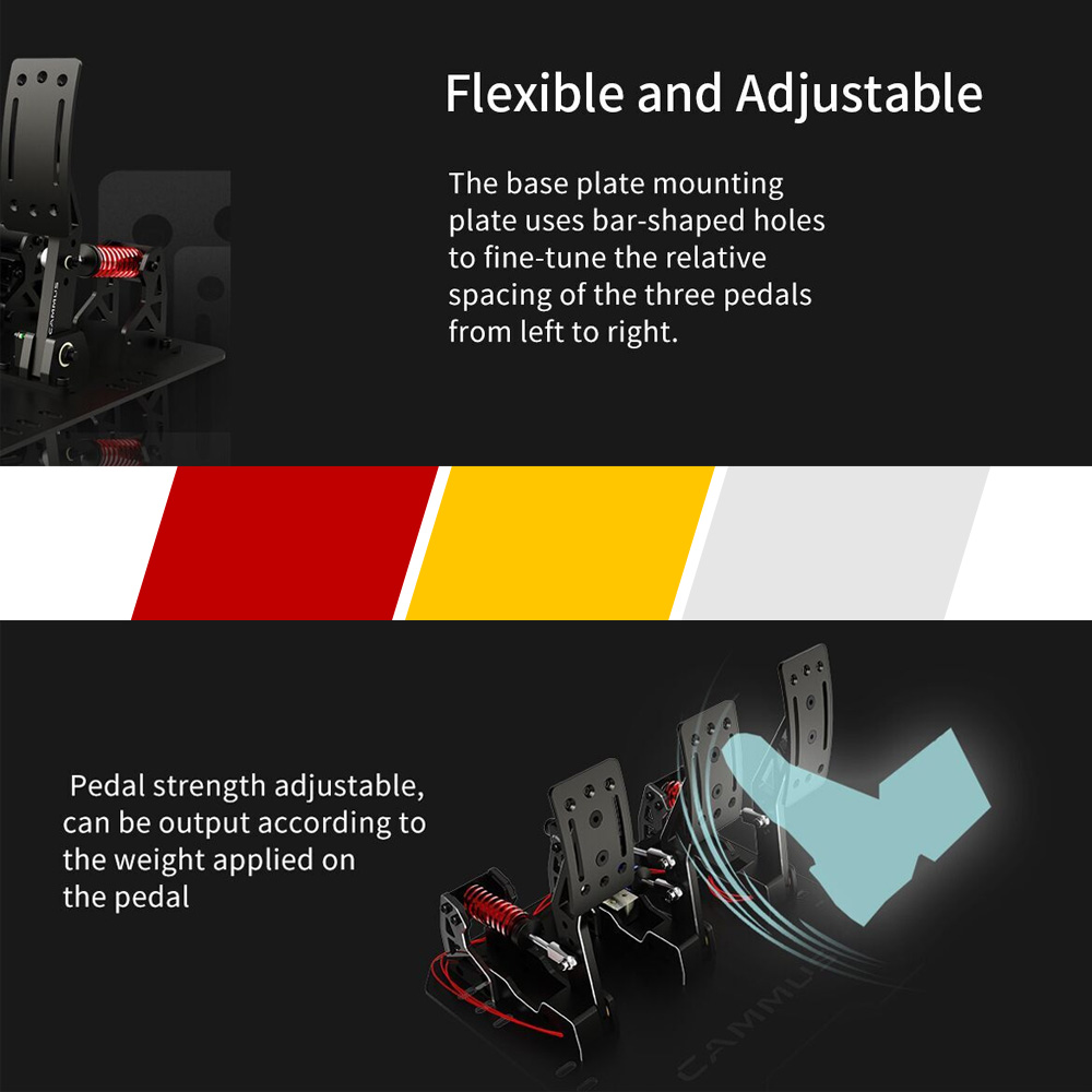 CAMMUS LC100 Load Cell Pedals  - Racing Pedal Set review and price
